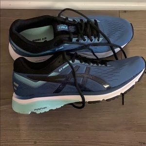 ASICS running shoes, navy blue